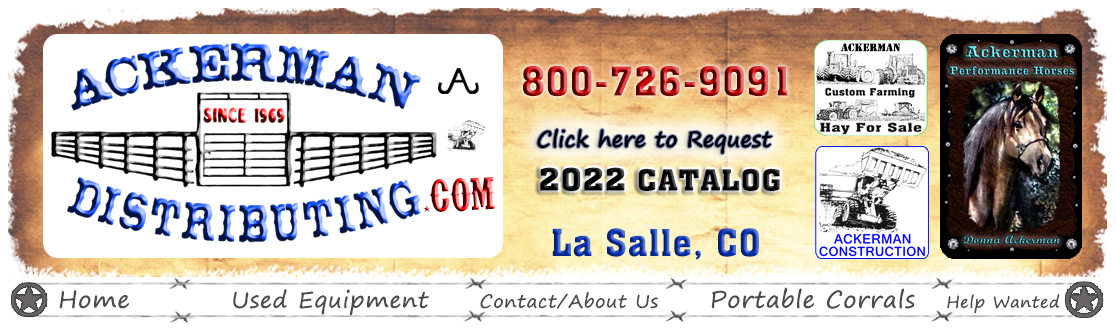 Ackerman Distributing Phone # 800-726-9091 ~ 22935 County Road 33 La Salle, Co 80645